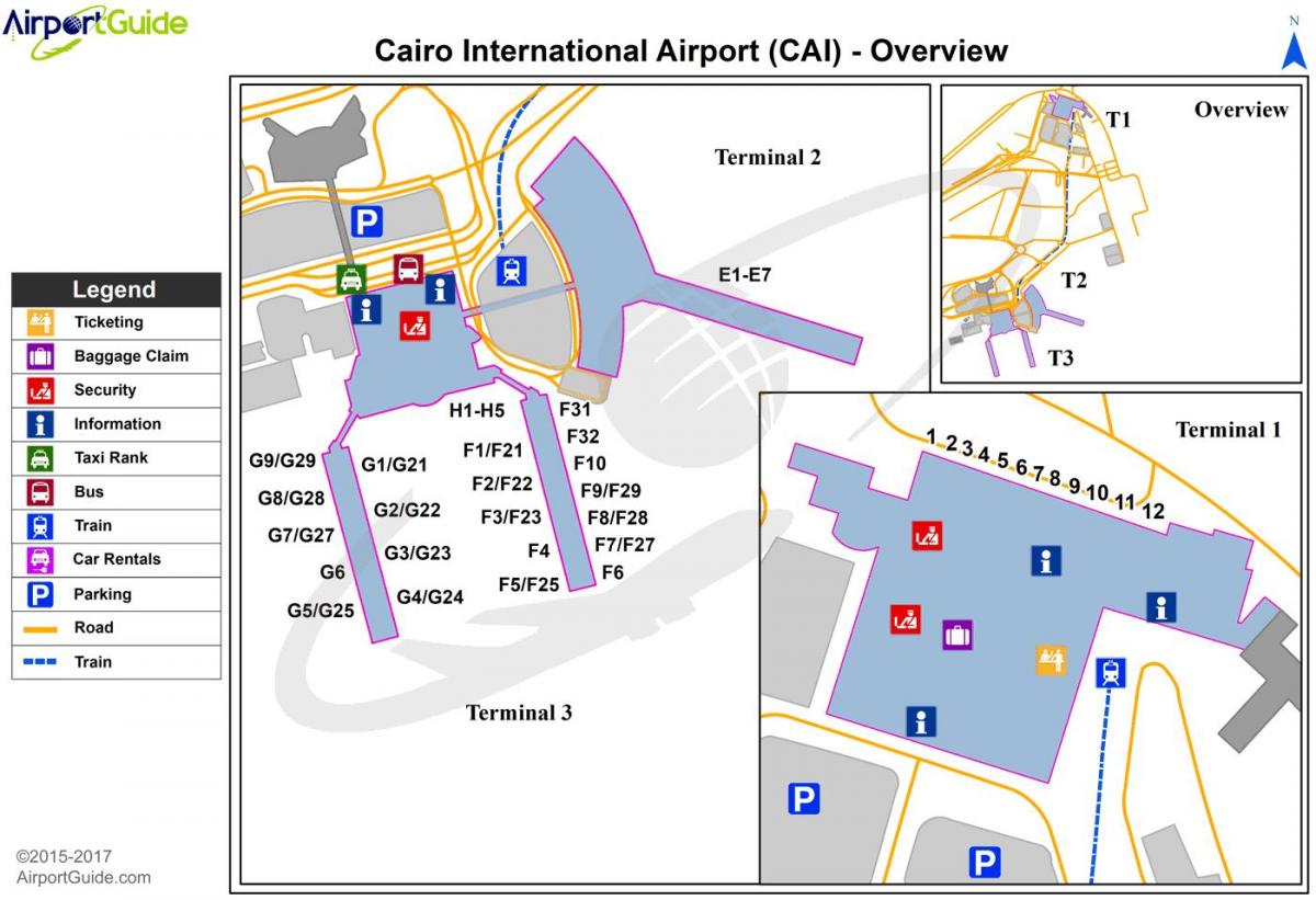 kairo međunarodni aerodrom mapu