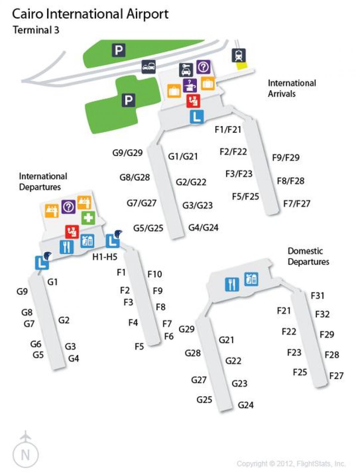 Mapa kairo aerodrom terminala