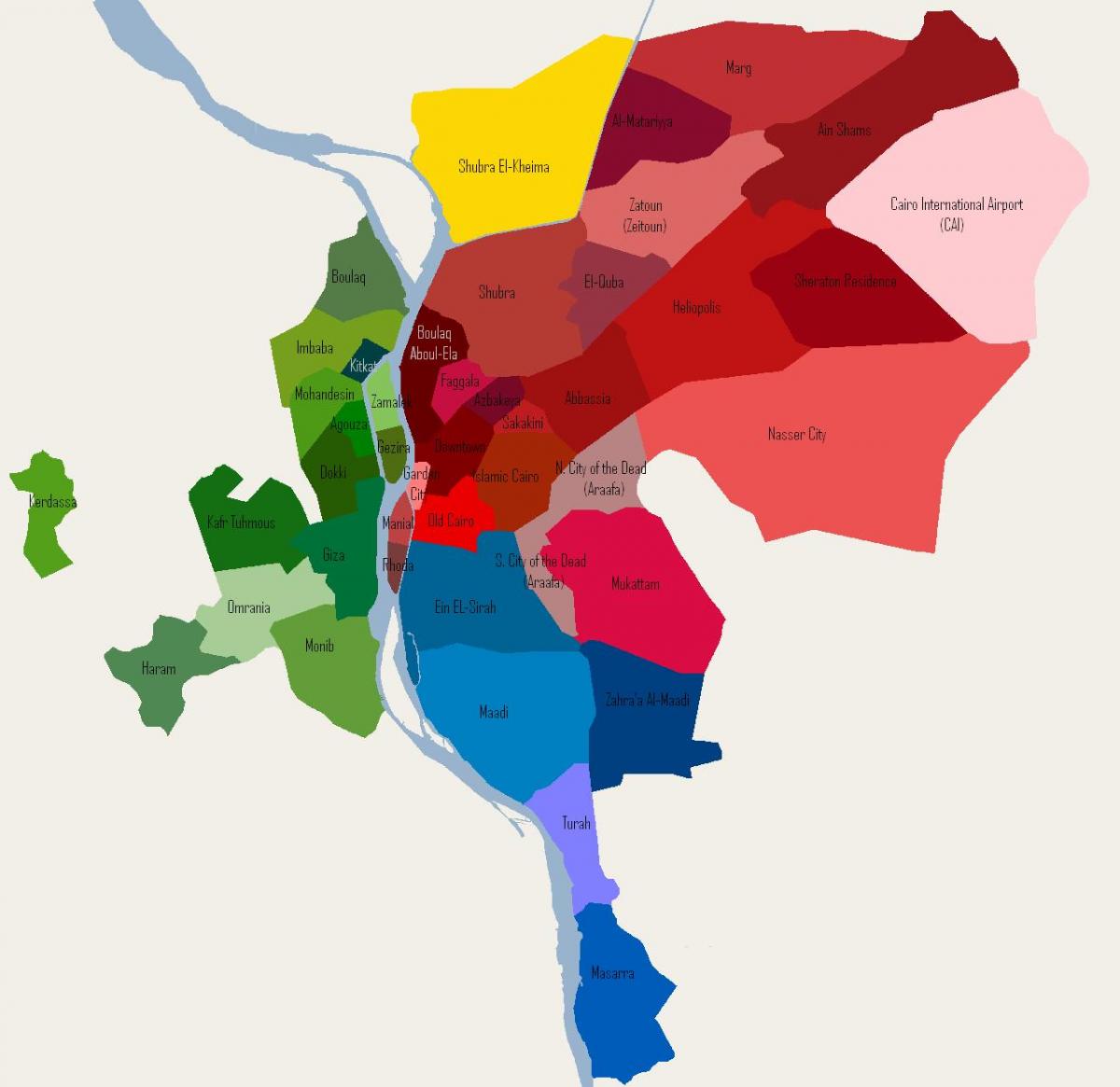 kairo susjedstvu mapu