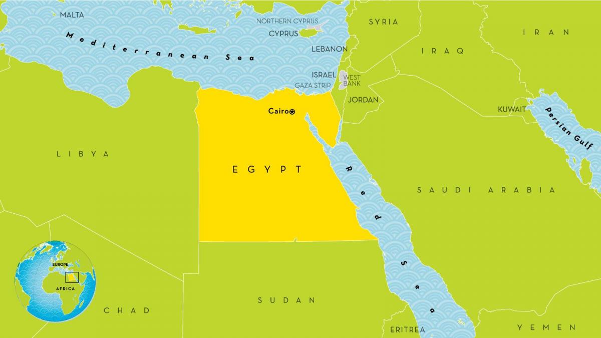 glavni grad egipta mapu