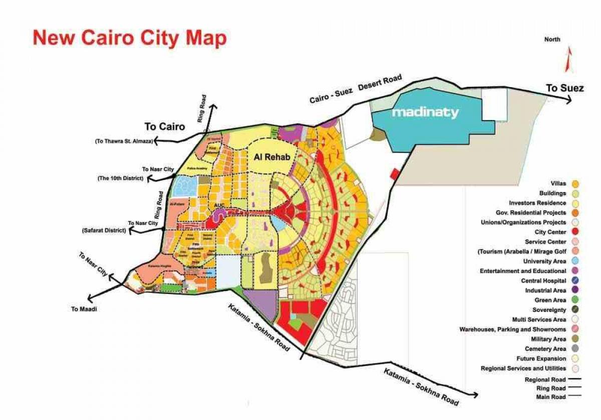 Mapu nove kairo grad