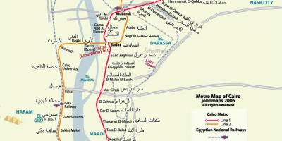 Kairo metro mapu 2016