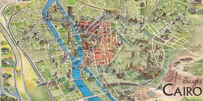 Mapa turističke kairo, egipat